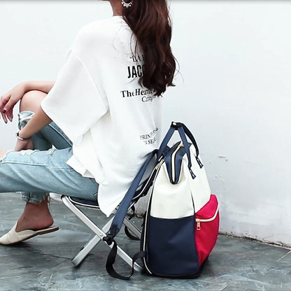 Foldable stool mom bag
